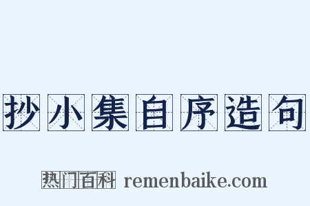 抄小集自序造句是什么意思的图片